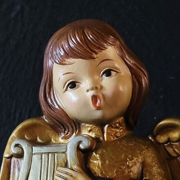 Vintage Brinns Angel Figurine Paper Mache Composite Christmas 1960s 8.5" *Read - Picture 2 of 9